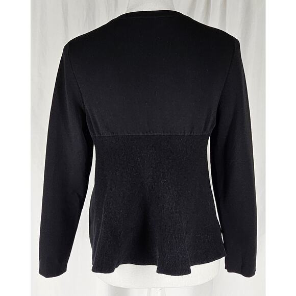 ANN TAYLOR WOMEN'S BLACK 100% WOOL PULL-OVER SWEATER SIZE MEDIUM - Picture 2 of 10